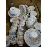 ROYAL ALBERT HIDDEN VALLEY and Duchess Harebell teaware, 33 and 44 pieces approximately (some gilt