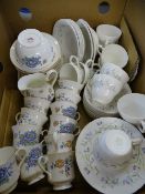 ROYAL ALBERT HIDDEN VALLEY and Duchess Harebell teaware, 33 and 44 pieces approximately (some gilt