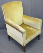 VINTAGE UPHOLSTERED EASY CHAIR, 92cms H, 67cms W, 70cms D