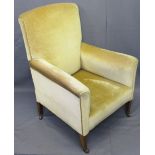 VINTAGE UPHOLSTERED EASY CHAIR, 92cms H, 67cms W, 70cms D