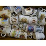 A GOOD MIXED QUANTITY OF COMMEMORATIVE TYGS & MUGS