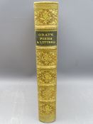 GRAY'S POEMS & LETTERS leather bound with gilt spine tooling, printed at The Chiswick Press,