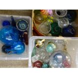 CRANBERRY, LUSTRE, BRISTOL TYPE BLUE and other decorative glassware, a good selection within three