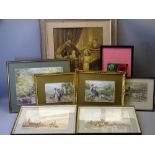 AMENDED DESCRIPTION: UNSIGNED prints, a pair - Continental scenes featuring fishermen and