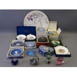 WEDGWOOD JASPERWARE, glass paperweights and other items of interest