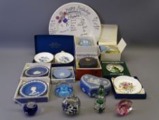 WEDGWOOD JASPERWARE, glass paperweights and other items of interest