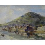 C LEWIS COOK oil on board - 'Shaldon from the bridge', signed right hand side, 26 x 34cms