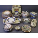 MIXED POTTERY & PORCELAIN, a quantity including 18th century and later teaware