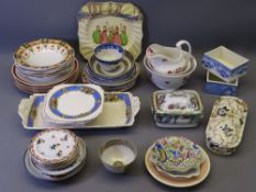 MIXED POTTERY & PORCELAIN, a quantity including 18th century and later teaware