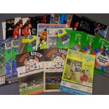 FA CUP FINAL PROGRAMMES & OTHERS with autographed programmes and Testimonial from Brian Robson