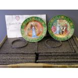 LIMOGES LIMITED EDITION COLLECTOR'S PLATES depicting Napoleon and Josephine x 14