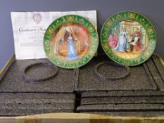 LIMOGES LIMITED EDITION COLLECTOR'S PLATES depicting Napoleon and Josephine x 14