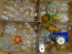 MIXED DRINKING, CARNIVAL, COLOURFUL & OTHER GLASSWARE within four boxes