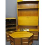 NATHAN MID-CENTURY TEAK FURNITURE comprising entertainment cabinets and a wall unit with fall-front,