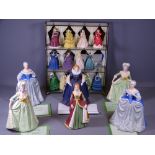 FRANKLIN MINT PORCELAIN FIGURINES, a collection including Jewels of Elegance, set of 12 months of