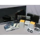 HOUSEHOLD ELECTRICS - Sony Bravia 40IN Flatscreen TV with remote control, two other TVs, Sony Mini