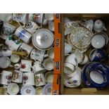 CONTINENTAL & BRITISH BONE CHINA TEAWARE and commemoratives (2 boxes)