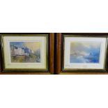 CHRIS GRIFFIN watercolours, a pair - 'Pigeon Lofts near Abertillery', signed and dated 1991, 12 x