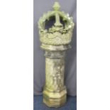 VICTORIAN CROWN SURMOUNTED LATTICE EFFECT CHIMNEY POT & ONE OTHER without verification, reportedly