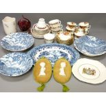 ROYAL ALBERT OLD COUNTRY ROSES PART TEASET, German pottery vase, 41cms H and other decorative china,