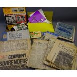 VINTAGE EPHEMERA including a bound Waring & Gillow Furniture catalogue, Second World War and other