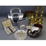 VICTORIAN STYLE BRASSWARE, MODERN ROBERTS RADIO, portable cd player, portable mantel clocks ETC