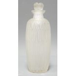 LALIQUE GLASS - Petites Feuilles frosted scent bottle, model No 478, circa 1910 with stopper, 10.