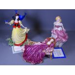 FRANKLIN MINT - Snow White, Cinderella and Sleeping Beauty figurines designed by Gerda Neubacher,