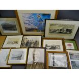 ANTIQUE & OTHER FRAMED PRINTS - Welsh Costumes, Ruthin, Beaumaris ETC