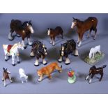 HORSE & ANIMAL FIGURINES, a quantity