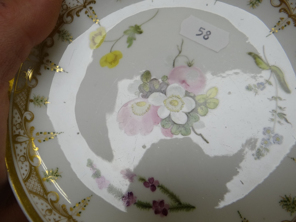 A SWANSEA PORCELAIN CUP & SAUCER the cup with ear-shaped loop handle, locally decorated with flowers - Image 28 of 29