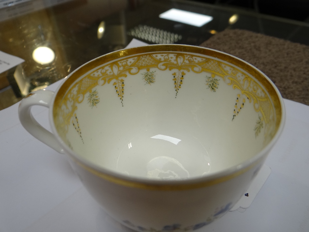 A SWANSEA PORCELAIN CUP & SAUCER the cup with ear-shaped loop handle, locally decorated with flowers - Image 10 of 29