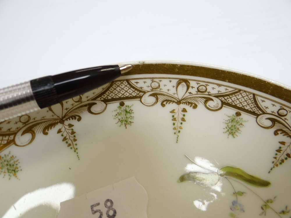 A SWANSEA PORCELAIN CUP & SAUCER the cup with ear-shaped loop handle, locally decorated with flowers - Image 5 of 29