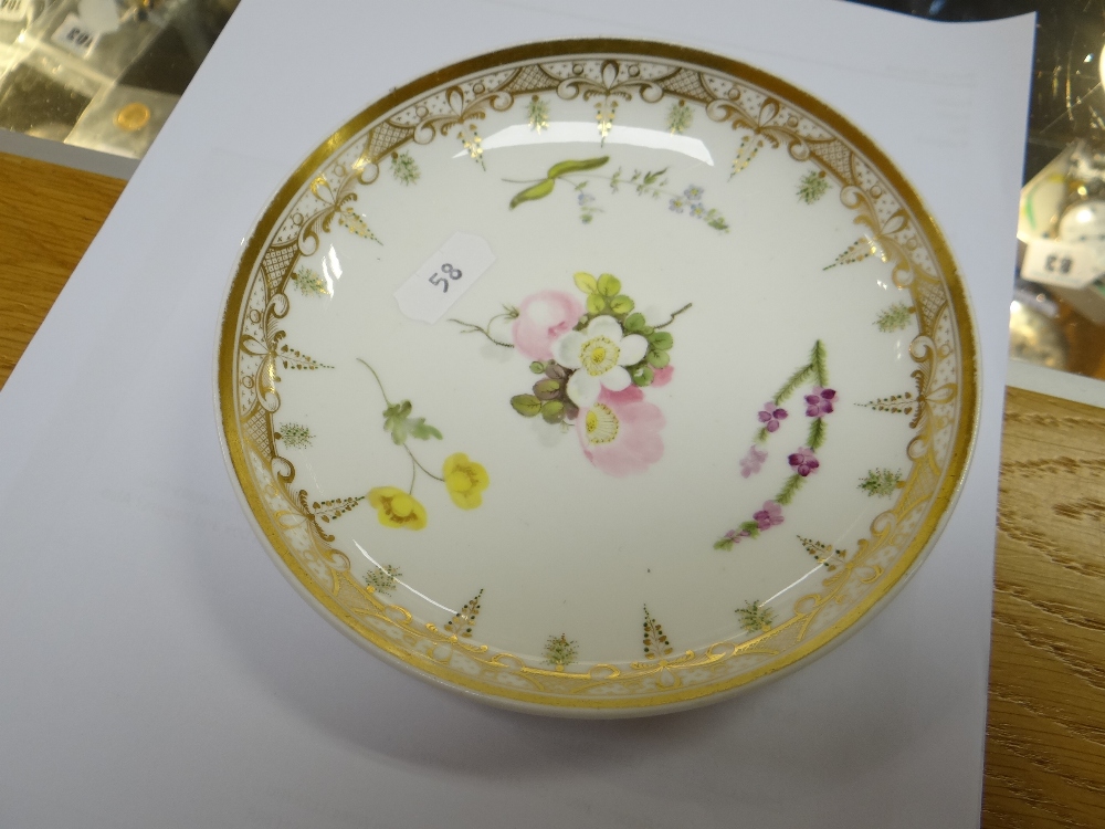 A SWANSEA PORCELAIN CUP & SAUCER the cup with ear-shaped loop handle, locally decorated with flowers - Image 22 of 29