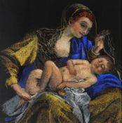 CLAUDIA WILLIAMS pastel - entitled verso on Martin Tinney Gallery 2003 'Mother and Child', signed