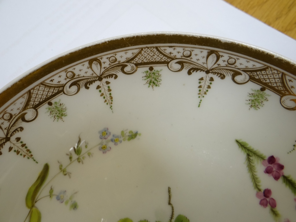 A SWANSEA PORCELAIN CUP & SAUCER the cup with ear-shaped loop handle, locally decorated with flowers - Image 20 of 29