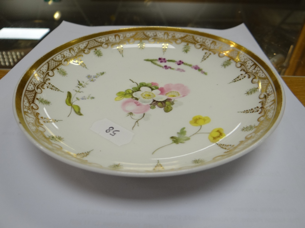 A SWANSEA PORCELAIN CUP & SAUCER the cup with ear-shaped loop handle, locally decorated with flowers - Image 23 of 29