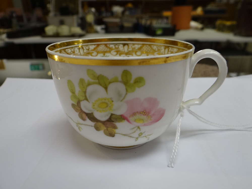 A SWANSEA PORCELAIN CUP & SAUCER the cup with ear-shaped loop handle, locally decorated with flowers - Image 18 of 29