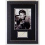 RICHARD BURTON AUTOGRAPH signed diagonally in pen on paper, presented in a modern frame with a