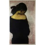 PETER KOSOWICZ limited edition (15/75) colour etching - figure, entitled in pencil 'Spanish Lady' to