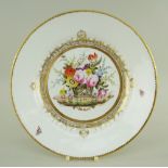 A SWANSEA PORCELAIN PLATE FROM THE BURDETT-COUTTS SERVICE painted by James Turner at the Sims