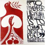 PAUL PETER PIECH two colour screen print - image with words of Pope John Paul II 'To Remember