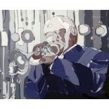 MARK LLOYD WILLIAMS large limited edition (87/95) lithograph - trumpet player, entitled 'Jazz II',