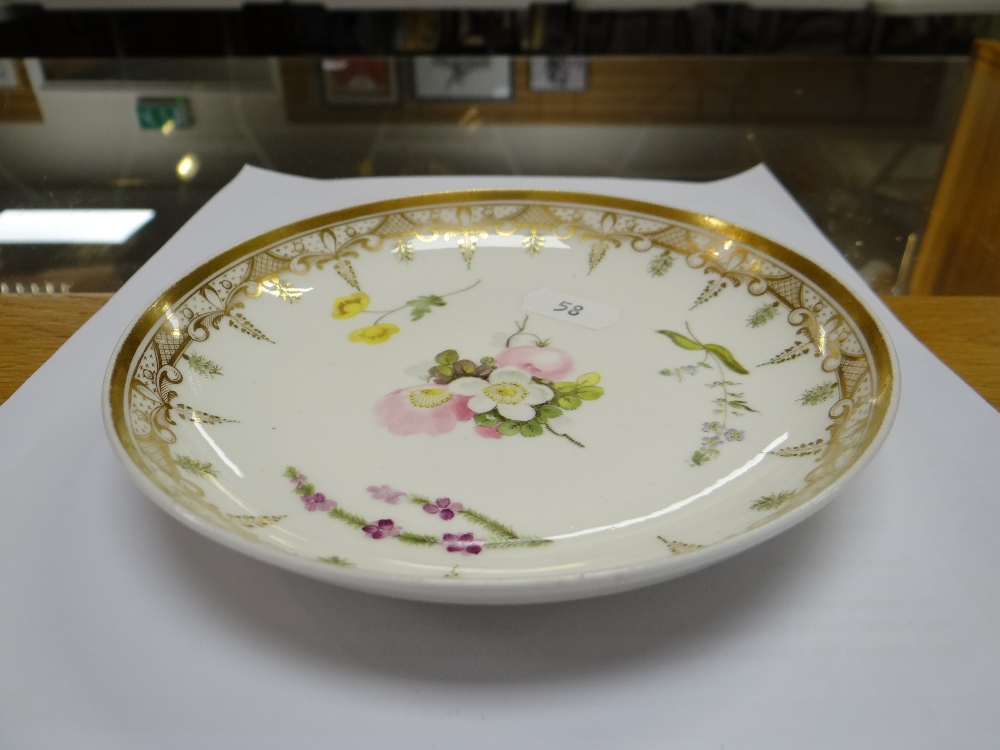 A SWANSEA PORCELAIN CUP & SAUCER the cup with ear-shaped loop handle, locally decorated with flowers - Image 25 of 29
