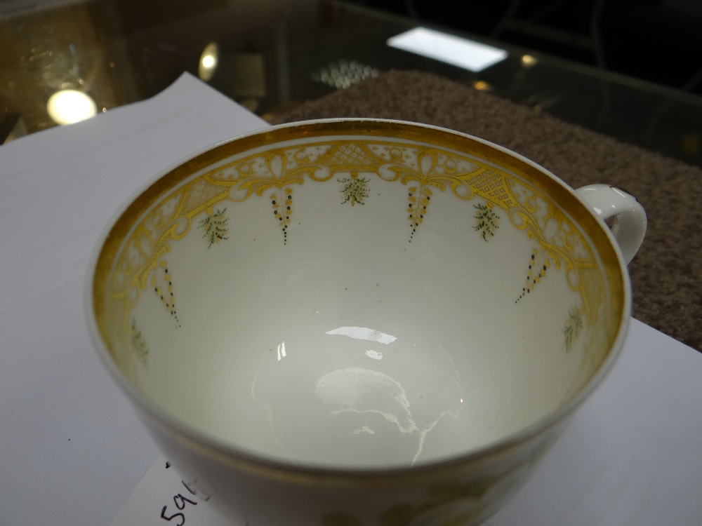 A SWANSEA PORCELAIN CUP & SAUCER the cup with ear-shaped loop handle, locally decorated with flowers - Image 12 of 29