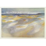 JOHN ELWYN limited edition (206/300) lithograph - Laugharne Estuary from Dylan Thomas' Boathouse,