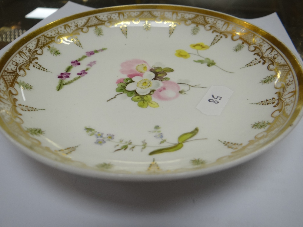 A SWANSEA PORCELAIN CUP & SAUCER the cup with ear-shaped loop handle, locally decorated with flowers - Image 24 of 29