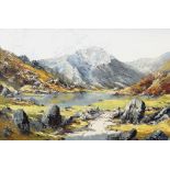 CHARLES WYATT WARREN oil on board - Snowdon and Cwm Idwal, signed, 59 x 90cms Provenance: private