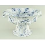 A VERY RARE & HISTORIC YNYSMEUDWY POTTERY BAPTISM BASIN circa 1850, relief moulded with entwined