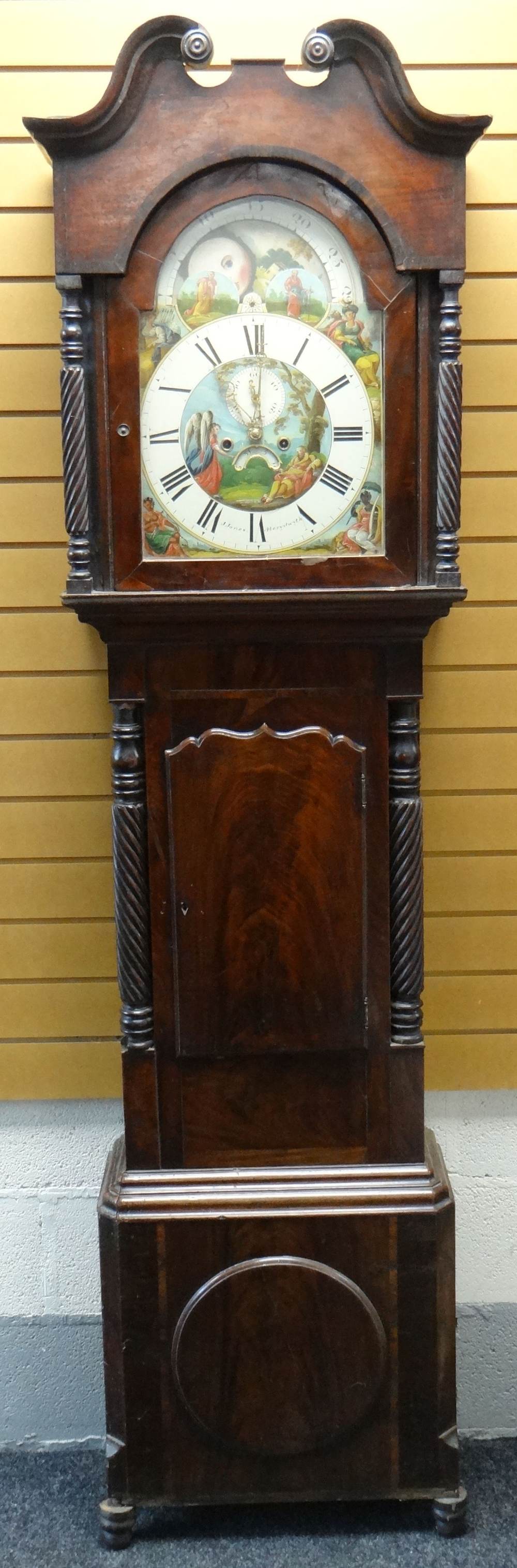 DOCUMENTARY MID-19TH CENTURY WELSH MAHOGANY LONGCASE CLOCK, by John Jones, Aberystwyth, c.1845, swan - Image 6 of 45